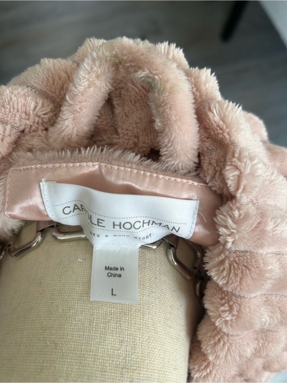 ✨Midnight by Carole Hochman Plush Shawl-Collar Robe in Blush - Picture 4 of 5